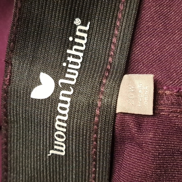 Woman Within women's size 20W dark purple pants - Picture 6 of 7